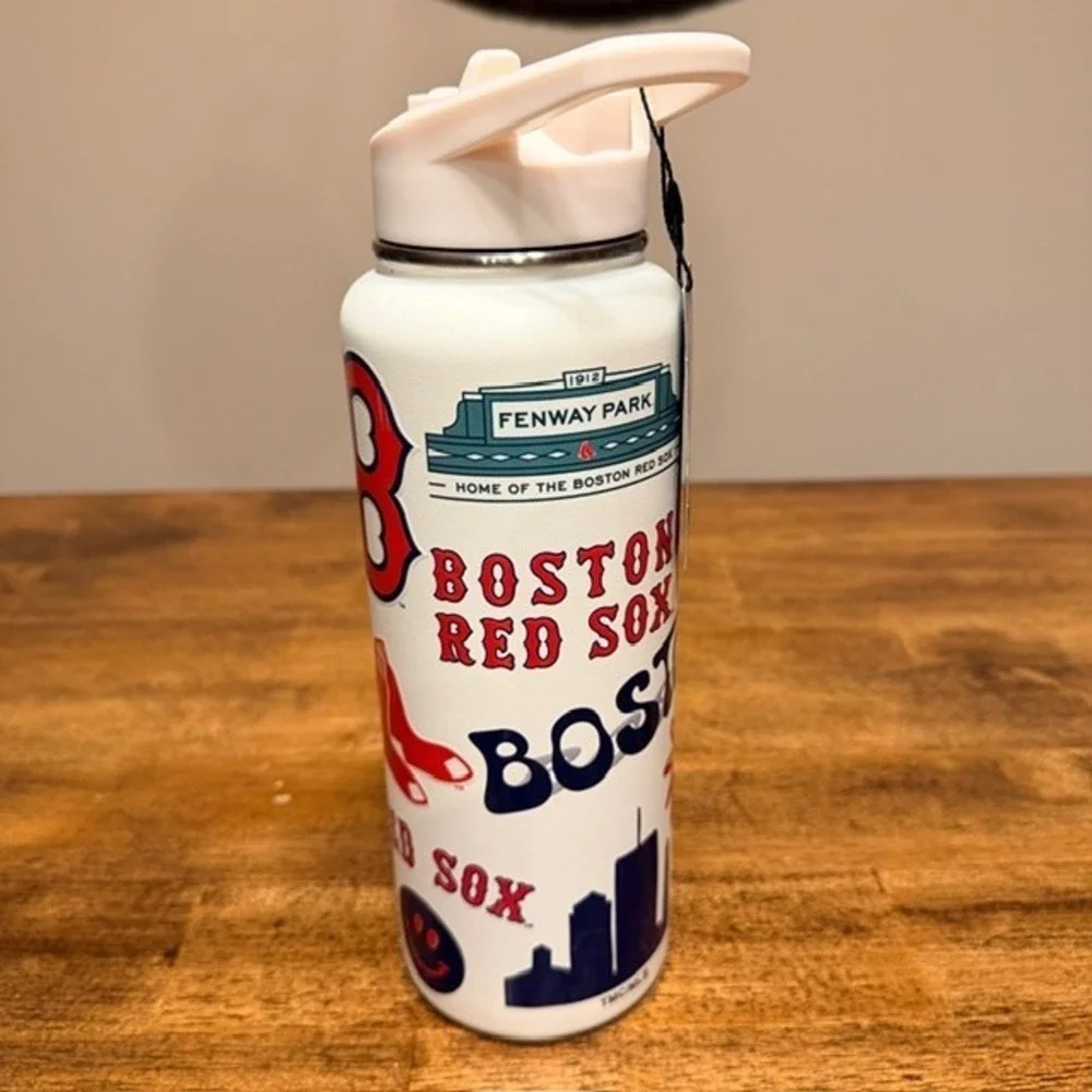 Boston Red Sox Insulated Water Bottle White (NEW) 34oz The Memory Company - Picture 4 of 9